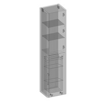 Koupelnová skříňka vysoká Devo Gloria 2.0 šedá matná 40 x 172 x 33 cm GL2-S2DKPR40-2-F111