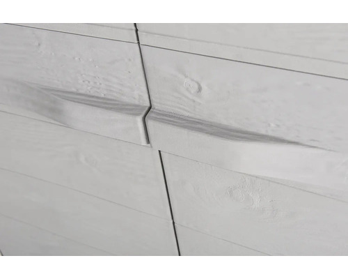 Detail fasádních panelů s dřevěnou strukturou