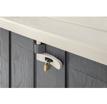 Detail uzamykatelné zahradní bedny