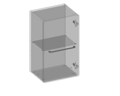 Koupelnová skříňka s dvířky, policí a madlem