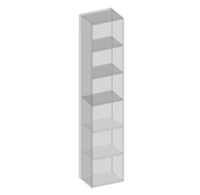 Koupelnová skříňka vysoká Devo Sonus 2.0 fjordová zelená 38 x 186 x 28 cm SO2-SO38x186-F72