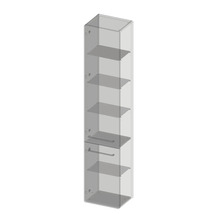 Koupelnová skříňka vysoká Devo Sonus 2.0 levá fjordová zelená 38 x 186 x 30 cm SO2-S2DL38x186-F72