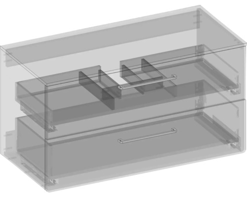 Skříňka pod umyvadlo se dvěma zásuvkami