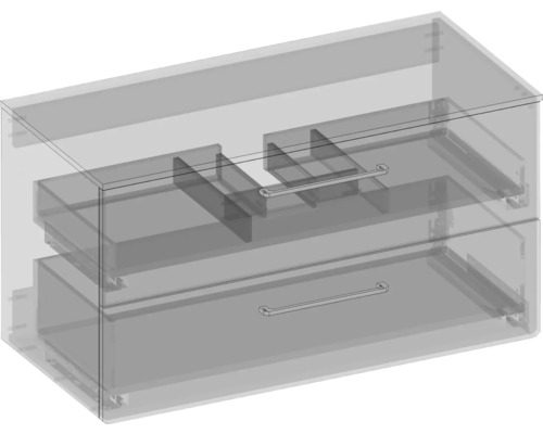 Skříňka pod umyvadlo se dvěma zásuvkami