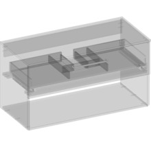 Koupelnová skříňka pod umyvadlo Devo Sonus 2.0 bílá 97 x 52 x 45 cm SO2-SU1S97x52F01K51