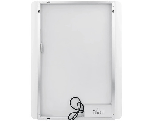 Zadní strana LED zrcadla se zavěšením