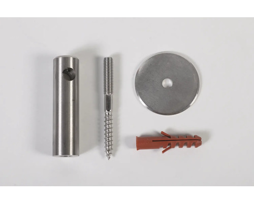 Upevňovací materiál sestávající ze šroubu, šroubu, podložky a hmoždinky