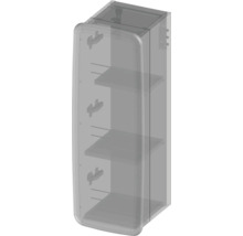 Koupelnová závěsná skříňka Devo Oval levá dub přírodní/šedá Diamond 34 x 94 x 33 cm OV-SW1DLE34-P35D01L09
