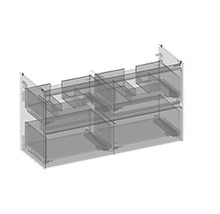 Koupelnová skříňka pod umyvadlo Devo Etna 2.0 dub Bardolino 118 x 64 x 40 cm ET2-SU4S118-P51