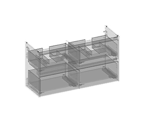 Skříňka pod umyvadlo se zásuvkami pro design koupelny