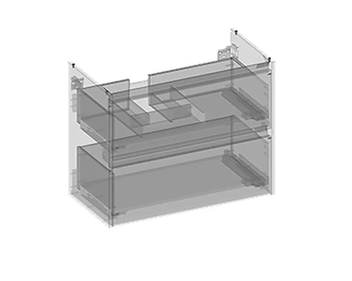Skříňka pod umyvadlo se dvěma zásuvkami