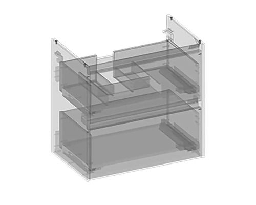 Skříňka pod umyvadlo se dvěma zásuvkami