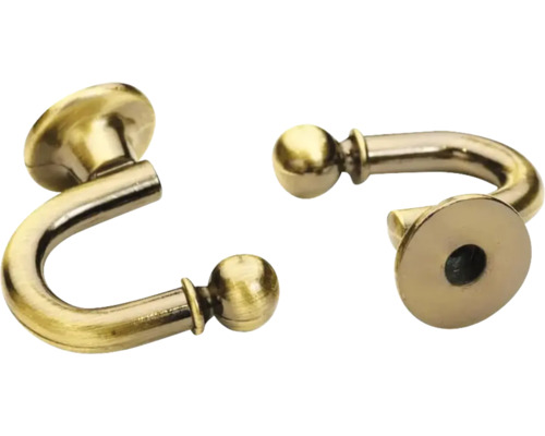 Dva kovové háčky na závěsy