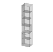 Koupelnová skříňka vysoká Devo Sonus 2.0 levá bílá 38 x 186 x 30 cm SO2-SWN2DL38-F01