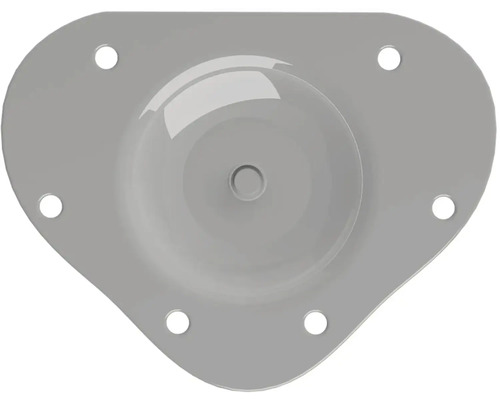 Podlahové upevnění pro sanitární keramiku se šesti otvory