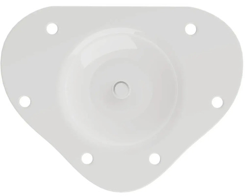 Bílá konzole zařízení s montážními otvory