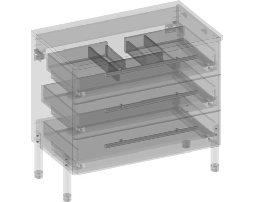 Skříňka pod umyvadlo se zásuvkami