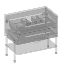 Koupelnová skříňka pod umyvadlo Devo Sonet kašmír/dub 84 x 75 x 49 cm SF-SU2S84-F112D01L09