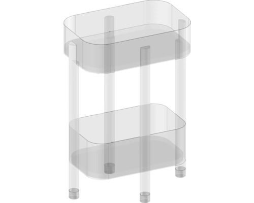 Odkládací stolek se dvěma policemi