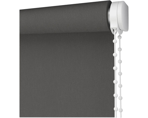Šedá látková roleta s řetízkovým ovládáním