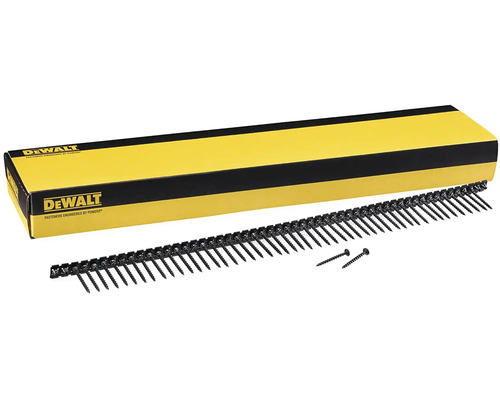 Logo Dewalt, vruty do zásobníku s krabicí