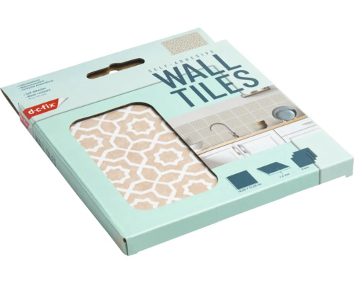 Balení samolepicích obkládaček s geometrickým vzorem