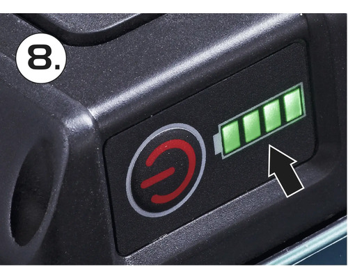 Ukazatel stavu nabití baterie se třemi ze čtyř dílků plnými