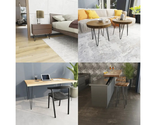 Koláž různých kusů nábytku v obývacím pokoji