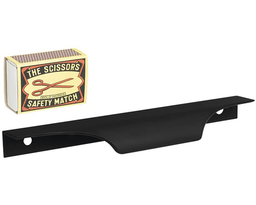 Černá nábytková úchytka s krabičkou zápalek