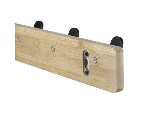 Bambusový věšák se třemi háčky pro montáž na stěnu