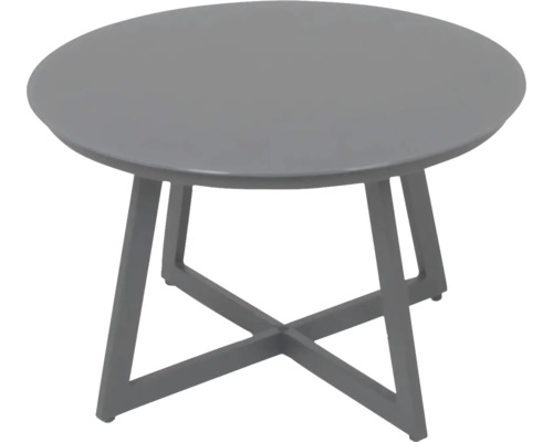 Kulatý odkládací stolek s kovovým rámem