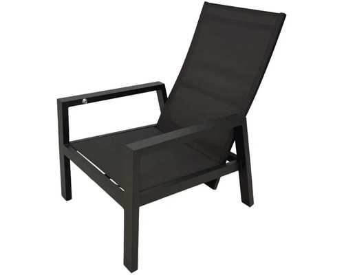 Nastavitelné zahradní křeslo s hliníkovým rámem a textilním potahem