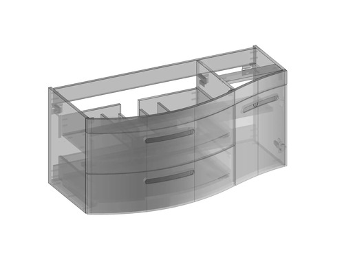 Skříňka pod umyvadlo se zásuvkami a dvířky