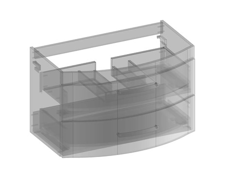 Skříňka pod umyvadlo se zásuvkami k montáži