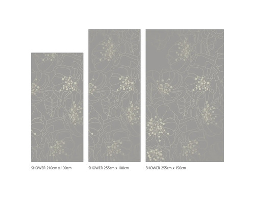 Sprchové panely s květinovým vzorem v různých velikostech