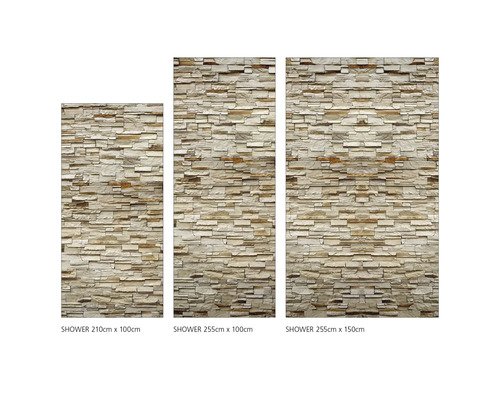 Sprchové panely se vzhledem kamene v různých velikostech