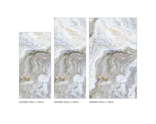 Sprchové panely se vzhledem mramoru v různých velikostech