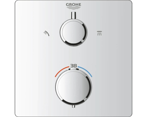 Baterie Grohe se dvěma otočnými knoflíky pro ovládání sprchy a teploty vody