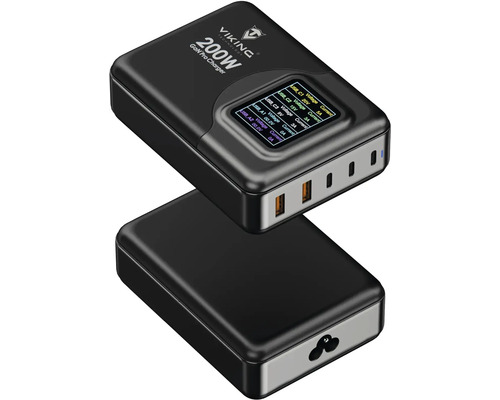 Nabíječka Viking Technology 200 W GaN Pro
