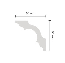 Profilová lišta o rozměrech 50 x 50 milimetrů