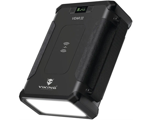 Černé pracovní světlo Viking Technology VIDAR III s funkcí bezdrátového nabíjení