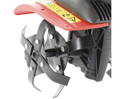 Detailní pohled na zahradní kultivátor