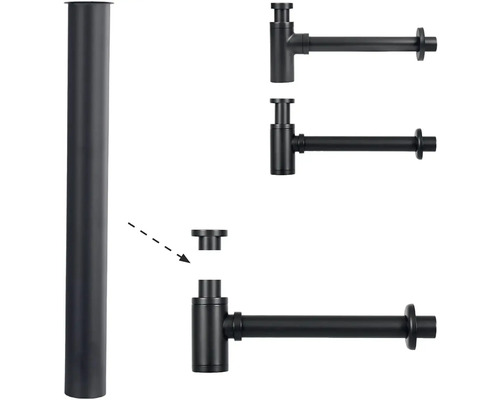 Sifon s ponornou trubkou a výstupní trubkou pro umyvadlo