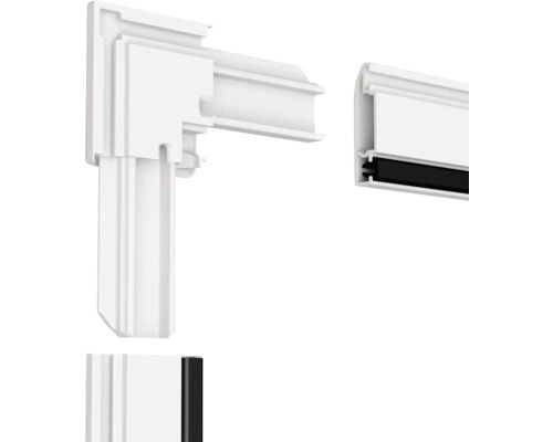 Rám sítě proti hmyzu s rohovou spojkou a těsnicím profilem