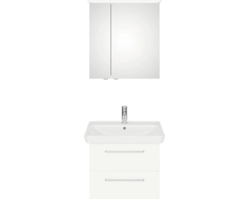 Koupelnový set se zrcadlovou skříňkou, umyvadlem a spodní skříňkou