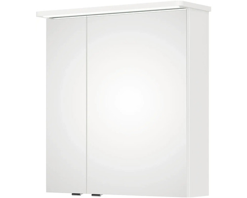 Bílá zrcadlová skříňka s osvětlením do koupelny