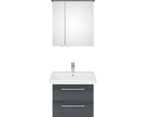 Umyvadlo se skříňkou a zrcadlová skříňka do koupelny