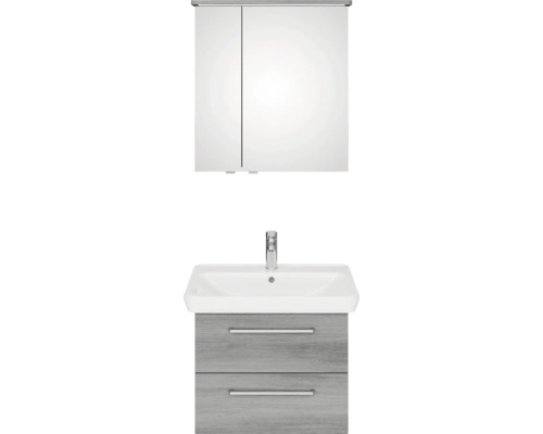 Kombinace umyvadla se zrcadlovou skříňkou do koupelny