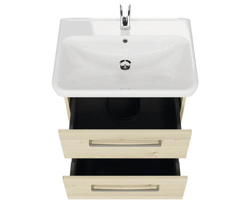 Skříňka pod umyvadlo se dvěma zásuvkami a umyvadlem