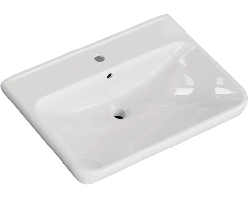 Bílé keramické umyvadlo